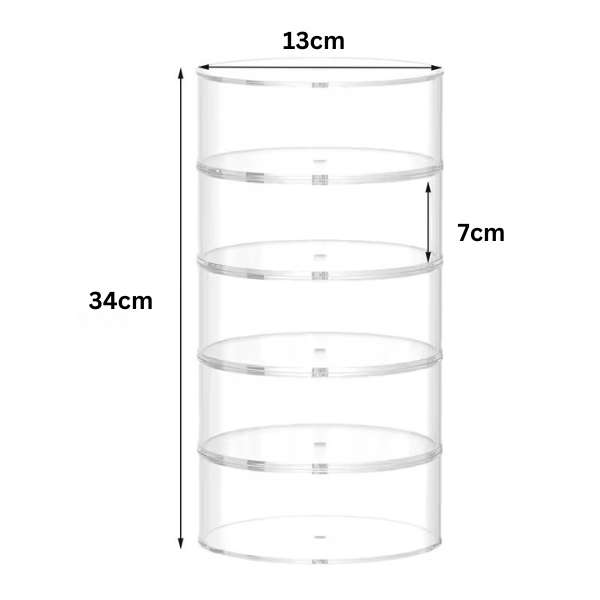 Belt and Accessory Organiser and Display Holder Five-Layers