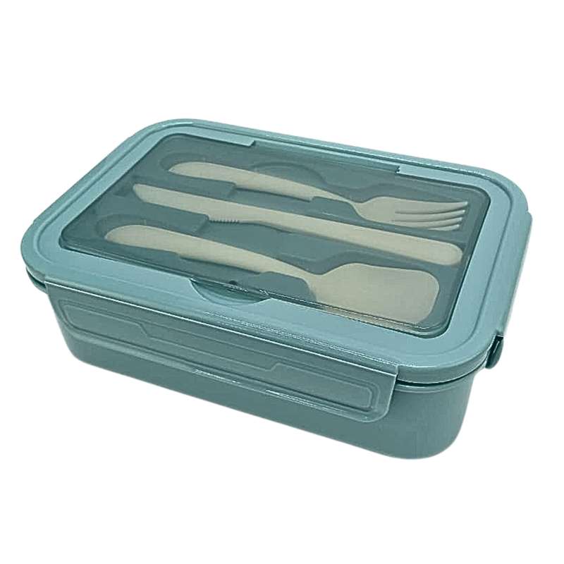 Bento Lunch Box with Fork, Knife and Spoon