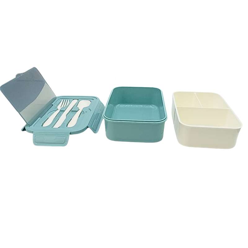 Bento Lunch Box with Fork, Knife and Spoon