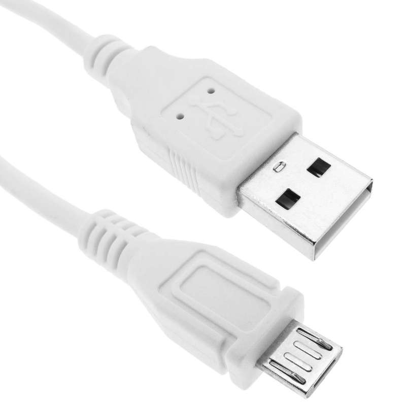 USB 2.0 Cable A male to MicroUSB male white 1m