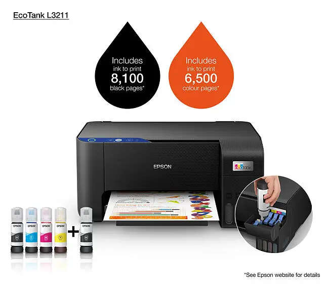 New Epson Eco tank L3211 3-in-1 Printer -  Borderless Printer