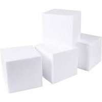 Dala Foamalite Foam Cube (50mm)(Pack of 4)(White)