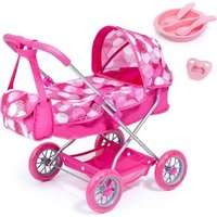 Bayer Smarty Doll's Pram Set with Bag & Accessories (Pink)