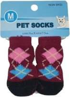 4APet Medium Non-Skid Pet Socks - Boy (Assorted Designs - Supplied May Vary)