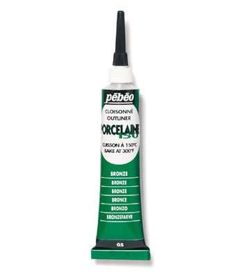 Pebeo Porcelaine Paint - Outliner - Bronze Green (20ml)