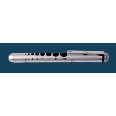 Penlight Torch with Ruler & Pupil Gauge (Silver)