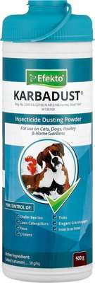 Efekto Karbadust Insecticide Dusting Powder for Use on Cats, Dogs, Poultry, & Home Gardens (500g)