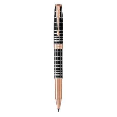 Parker Sonnet Fine Nib Rollerball Pen (Brown with Rose Gold Trim)(Black Ink) - Presented in a Gift B