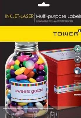 Tower W227 Inkjet-Laser Multi-Purpose Labels (100 sheets)(70x52)