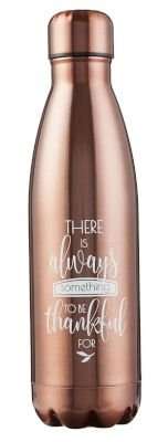 Stainless Steel Water Bottle: Grateful (Bronze)