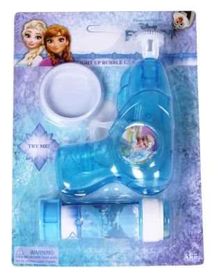 Disney Frozen Light Up Bubble Gun (with built-in batteries).