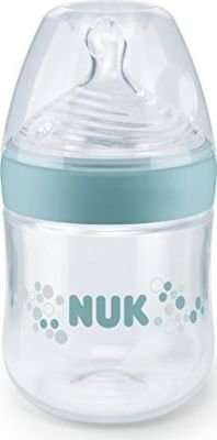 NUK Nature Sense Bottle with Silicone Teat (150ml | Small | Size 1 | Green)
