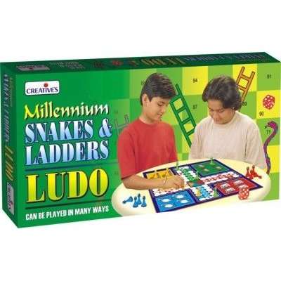 Creative's Millennium Snakes & Ladders Ludo Board Game