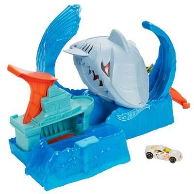 Hot Wheels City Color Shifter Robo Shark Frenzy Jump Play Set