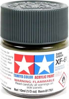 Tamiya XF-61 Acrylic Model Paint (Dark Green)