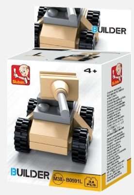Sluban Builder - Beige Tank (28 Piece)