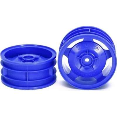Tamiya 4WD Buggy Front Star-Dished Wheels (Blue)