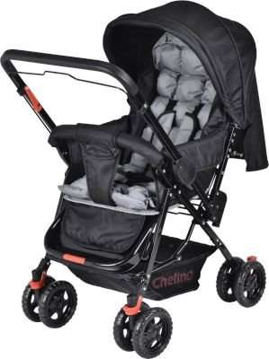 Chelino Star 4-Wheel Stroller (Black/Grey)