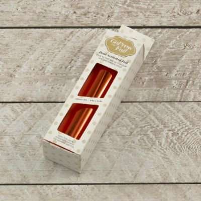 Couture Creations GoPress Heat Activate Foil (Red Copper with Iridescent Square Pattern)(125mm x 5m)
