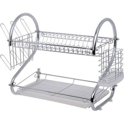 Fine Living - Double Layer Dish Rack (Chrome)