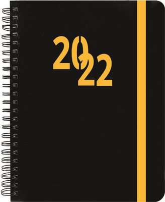 2022 A4 Wiro Page A Day Diary (Yellow)
