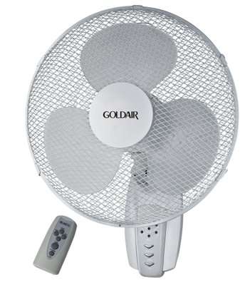 Goldair Wall Mount Fan With Remote (White | 40cm)