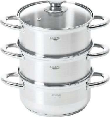Legend Euro Chef 3 Tier Steamer (18cm) (Stainless Steel)