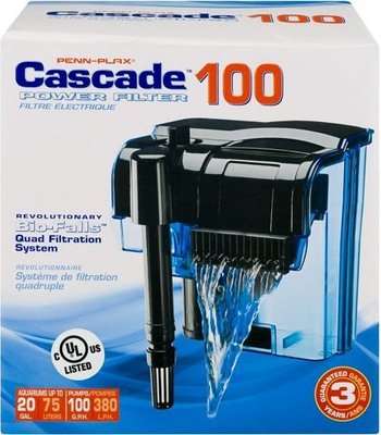 Penn-Plax Cascade 100 Hang On Power Filter - 380L/Hour