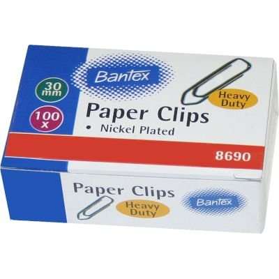 Bantex B8690 Paper Clips (30mm)