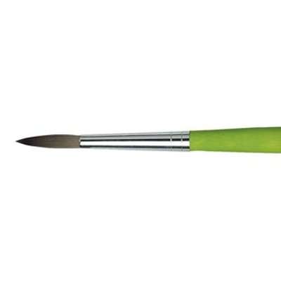 Da Vinci Hobby And School Green Painting Brush (Size 2 Round)