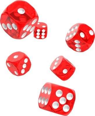 oakie doakie DICE D6 Dice 16mm Translucent: Red (12)