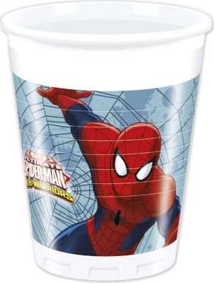 Ultimate Spiderman Web Warriors - 8 Plastic Cups (200ml)