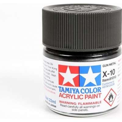 Tamiya X-10 Acrylic Paint (Gun Metal)