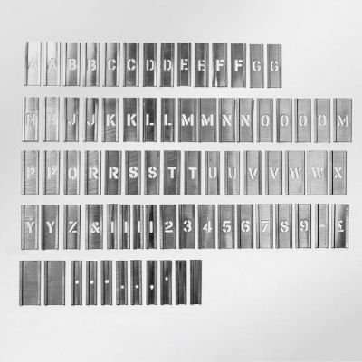 Handover Interlocking Alphabet/Lettering Stencils (76 Piece Set)(1/2")