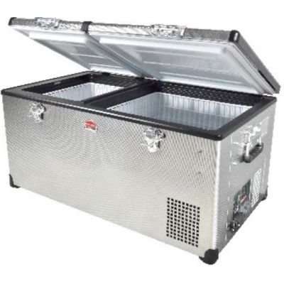 SnoMaster 96L 12/220 Volt Dual Compartment Stainless Steel Fridge/Freezer (AC/DC)
