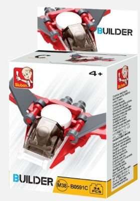 Sluban Builder - Red Jet (18 Piece)