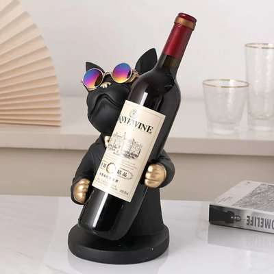 Bulldog Butler Wine Holder (Black)