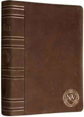 NLV Grootdruk Met Duimgrepe (Ligbruin) (Afrikaans, Large print, Leather / fine binding)