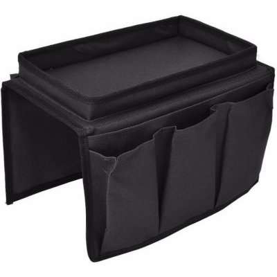 Tuff-Luv Cloth Couch Armrest Hanging Organizer (Black)