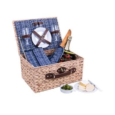 Avanti Picnic Basket (2 Person) (Navy Herringbone)