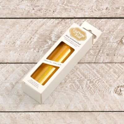 Couture Creations GoPress Heat Activate Foil (Gold with Iridescent Shavings Pattern)(125mm x 5m)