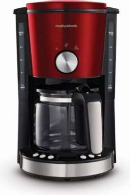 Morphy Richards Evoke 1000W Drip Filter Digital Coffee Maker (1.2L)(Red)