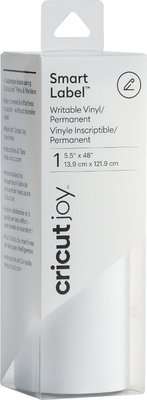 Cricut Joy Smart Permanent Writable Vinyl - White (14 x 122cm)(White) - Compatible with Joy
