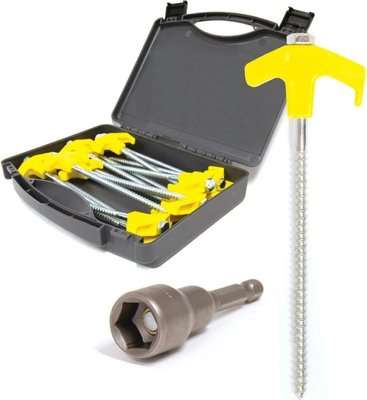 Oztrail 16 Piece Screw In Tent Peg Set