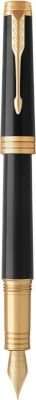 Parker Premier Fine Nib Fountain Pen (Deep Black Lacquer with Gold Trim)(Black Ink) - Presented in a