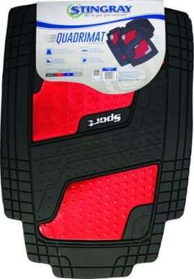 Stingray Quadrimat Car Mat Set (4 Piece) (Red)