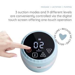 Mooki Integrated Electric Breast Feeding Pump (White and Blue)