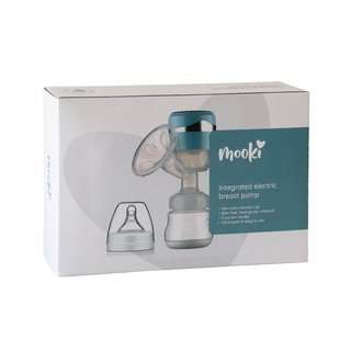 Mooki Integrated Electric Breast Feeding Pump (White and Blue)