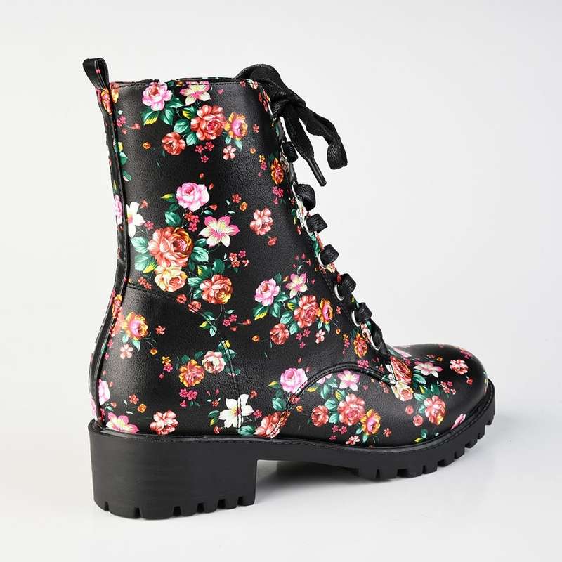 Madison Pat Lace-up Boot - Floral (5)