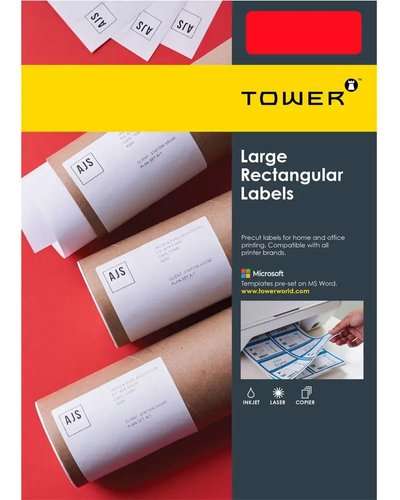 TOWER LASER LABEL A4 93.1 X 99 6UP - W120 100